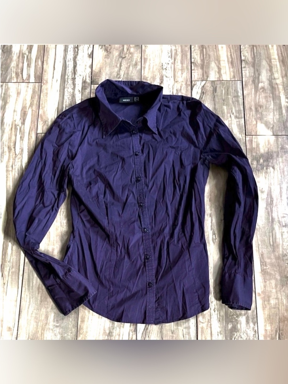 Mexx women's purple long-sleeve button-down shirt size 6